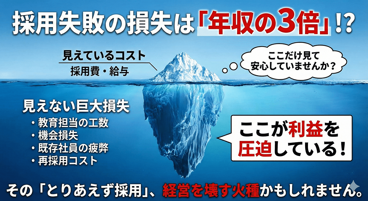 採用失敗の損失は年収の3倍？「とりあえず採用」が経営を圧迫する本当の理由