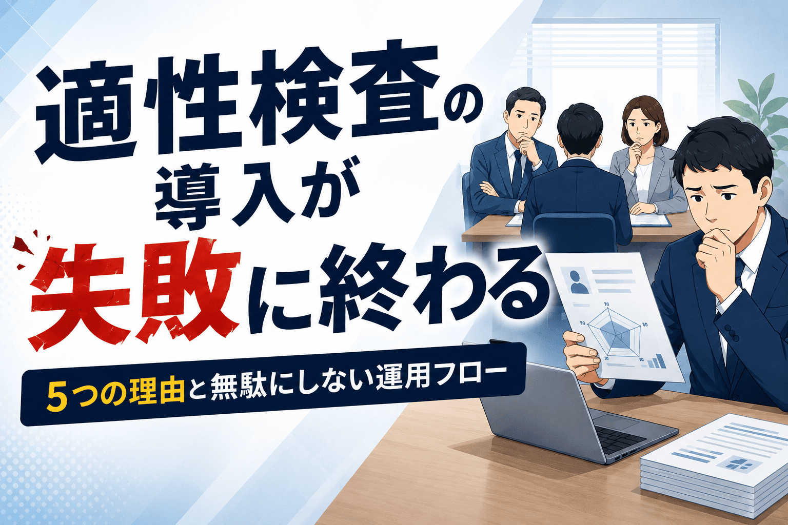 適性検査の導入が失敗に終わる5つの理由と無駄にしない運用フロー