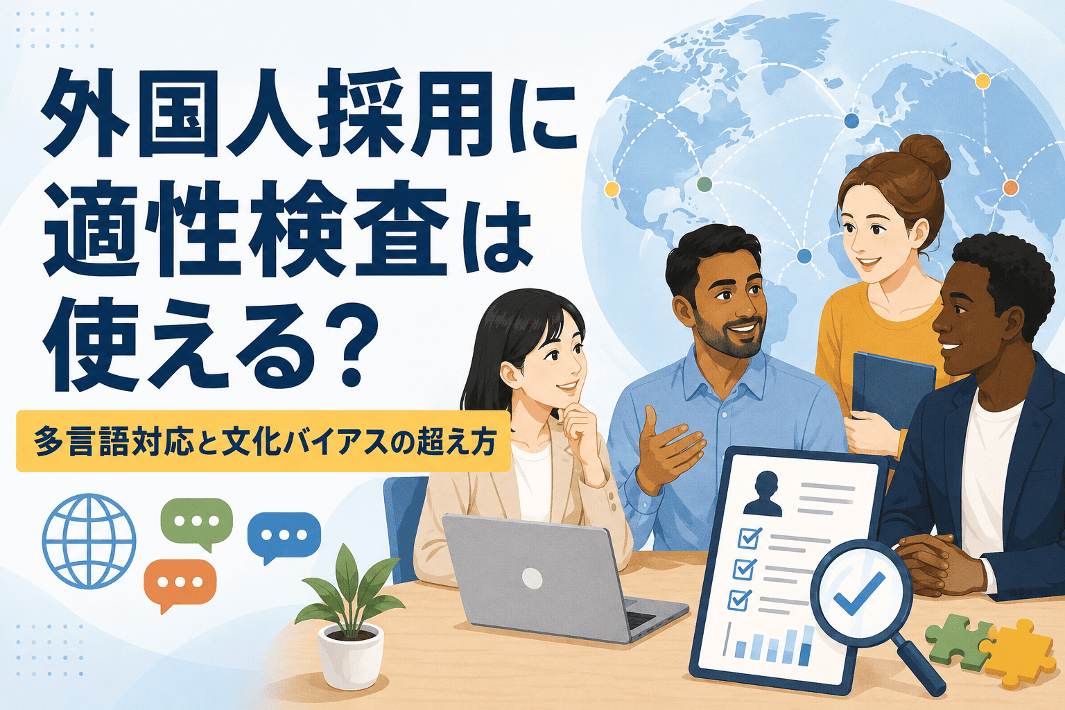 外国人採用に適性検査は使える？多言語対応と文化バイアスの超え方