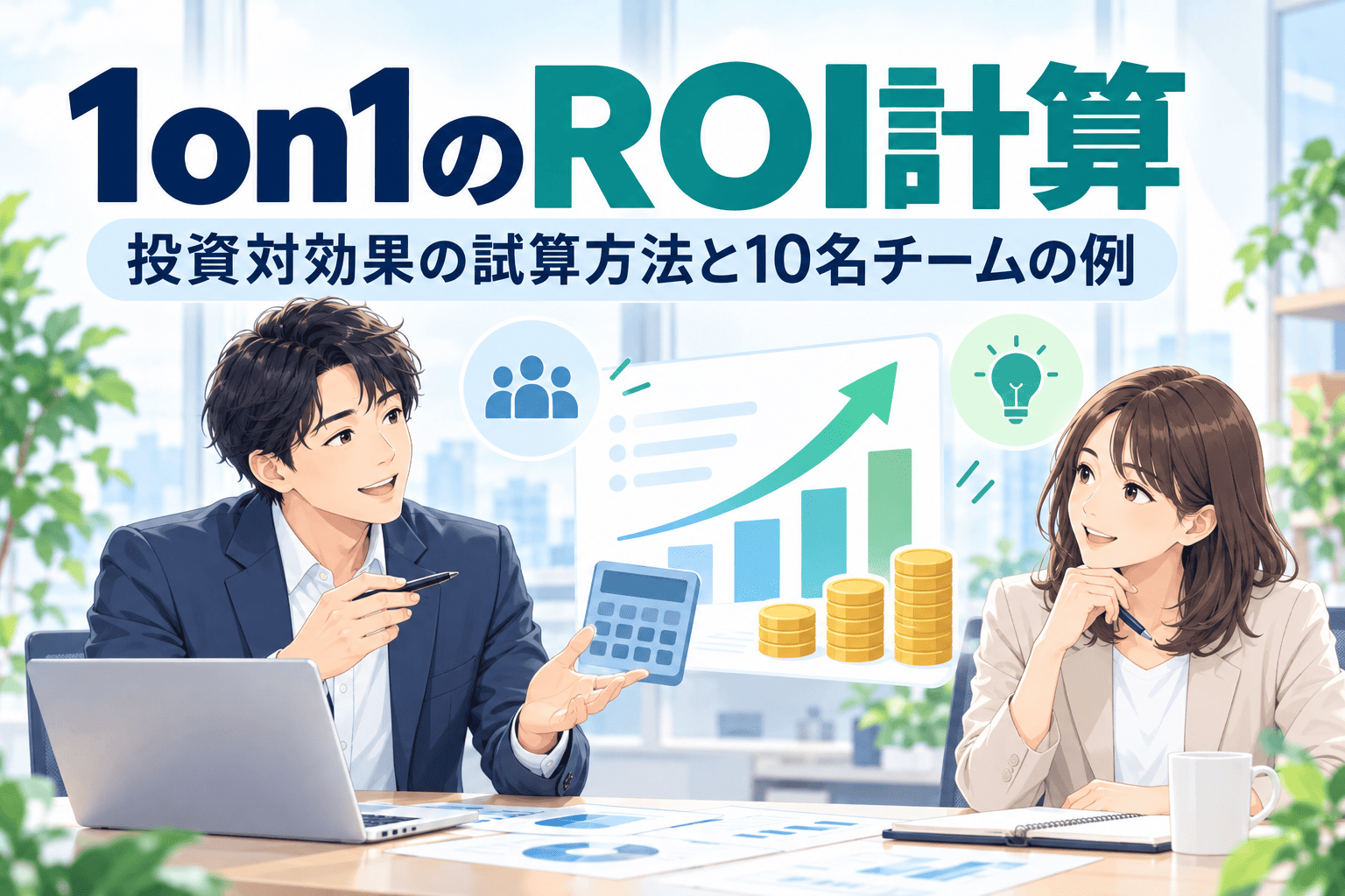 1on1のROI計算｜投資対効果の試算方法と10名チームの例